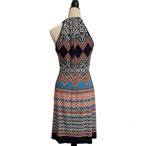Laundry by Shelli Segal Geometric Designed Halter Design Dress (Small) - Picture 2 of 11